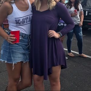 Purple Cotton T-Shirt dress